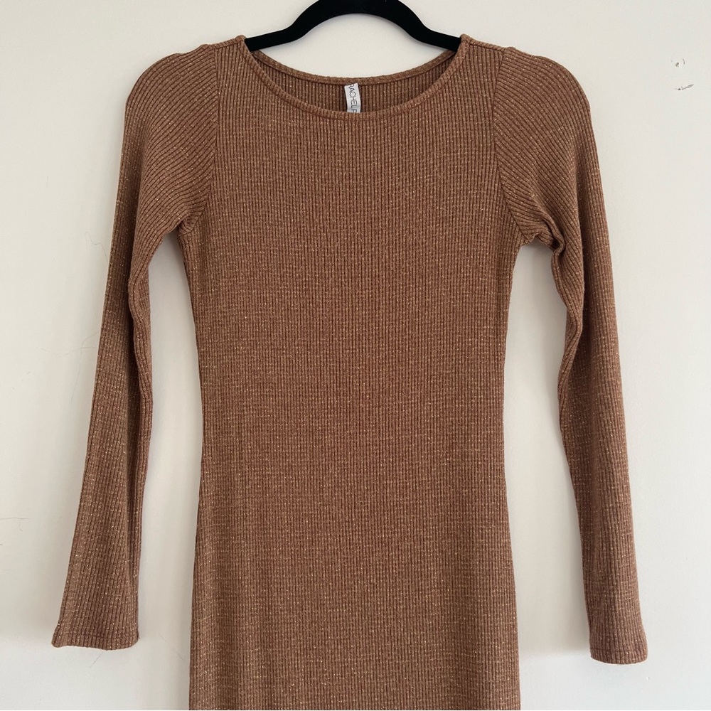Rachel Pally Golden Brown Long Sleeve Maxi Maturnity Dress Womens S